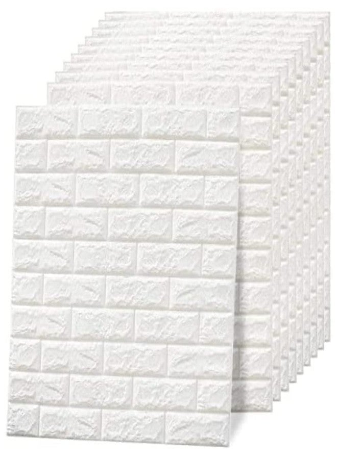 SOJITRA 3D Foam Wallpaper Wall Panels Brick Self-Adhesive Waterproof PE Foam, Ceiling Wallpaper for Bedroom Furniture, 57.5 Sq.Ft Peel and Stick 3D Brick - 70 x 70 cm - Image 1